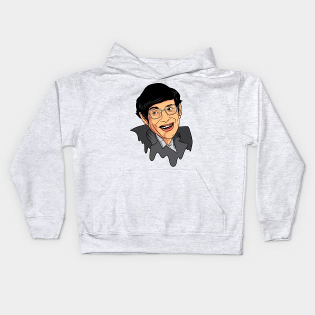 Stephen Hawking Kids Hoodie by nelsoncancio